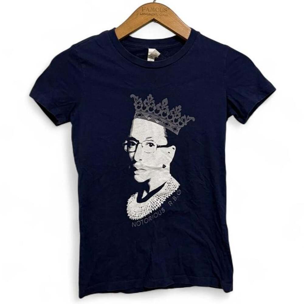 Bella Canvas Notorious RBG Ruth Bader Ginsburg Graphic T-Shirt Size S